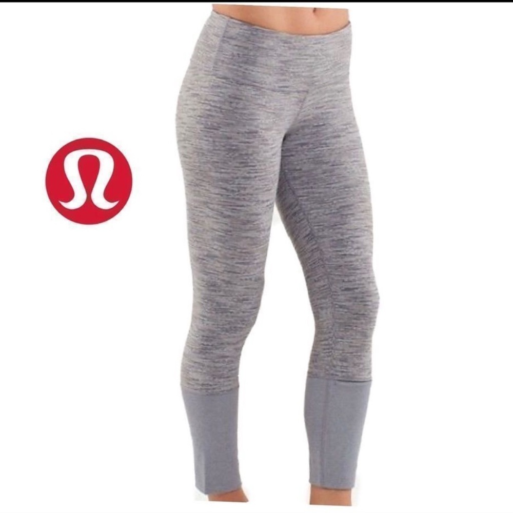 lululemon athletica Wunder Under Heathered Gray Leggings, size 4